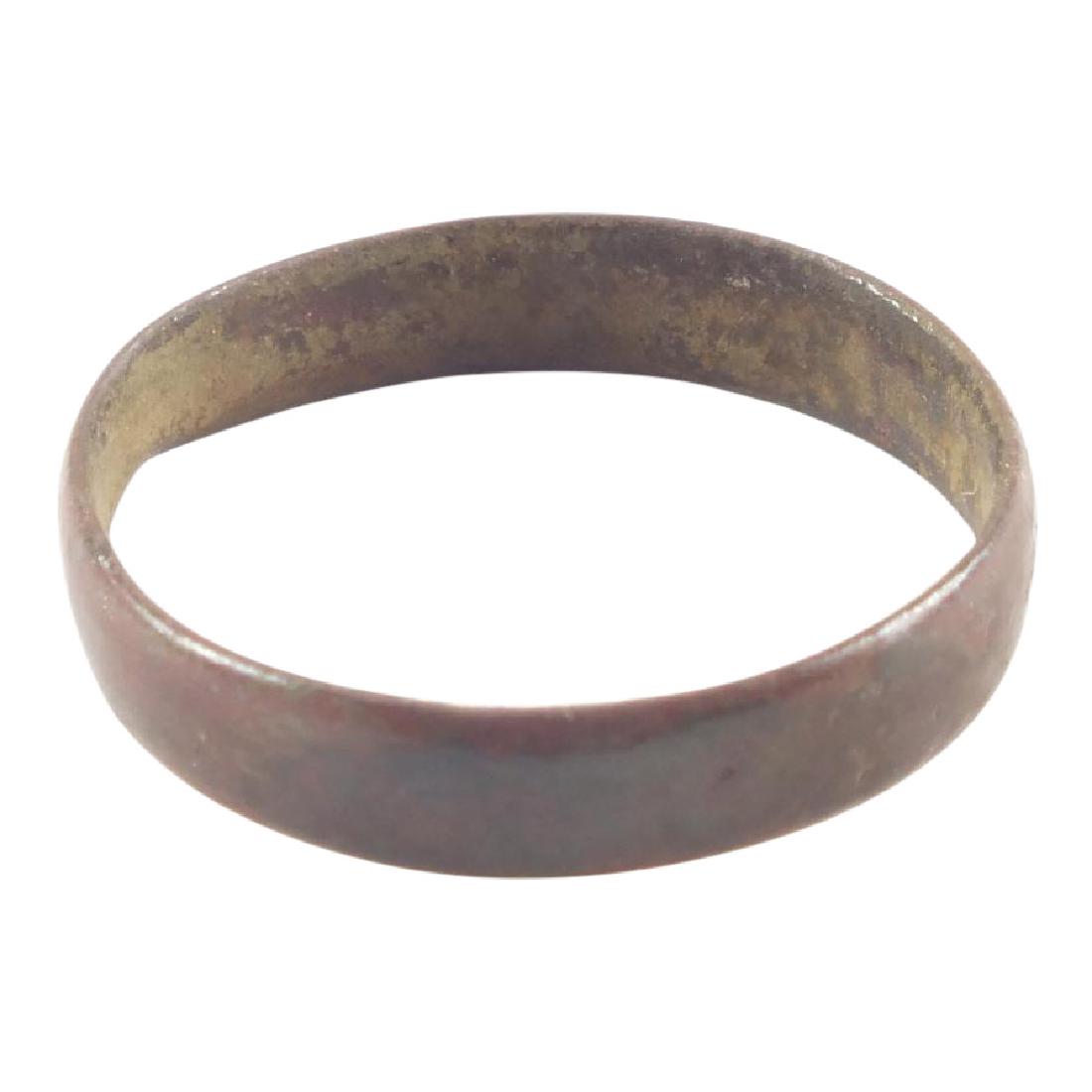 Viking Woman's Wedding Ring 850-1050 A.D.: Jewelry: Viking Woman's Wedding Ring Date: 850-1050 AD Size 7 Low rounded section band. Made of copper, which is virtually unheard of in other cultures where it was invariably alloyed with tin or zinc