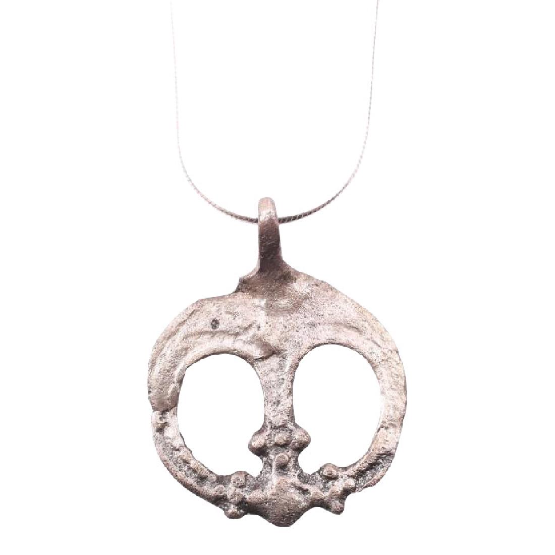 Fine Viking Lunar Pendant 900-1000 AD (1 of 2)