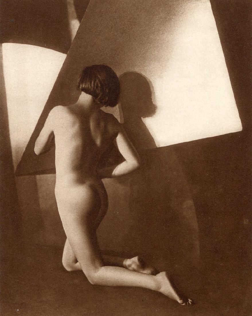 F Drtikol: Czech Woman (Nude): Print Title: Czech Woman (Nude) Artist: F Drtikol Medium: Vintage Sheet-fed Sepia Gravure Printing Date: 1926 Printed in Germany Image Size: 6 x 8 inches Frantisek Drtikol was a Czech photographer who