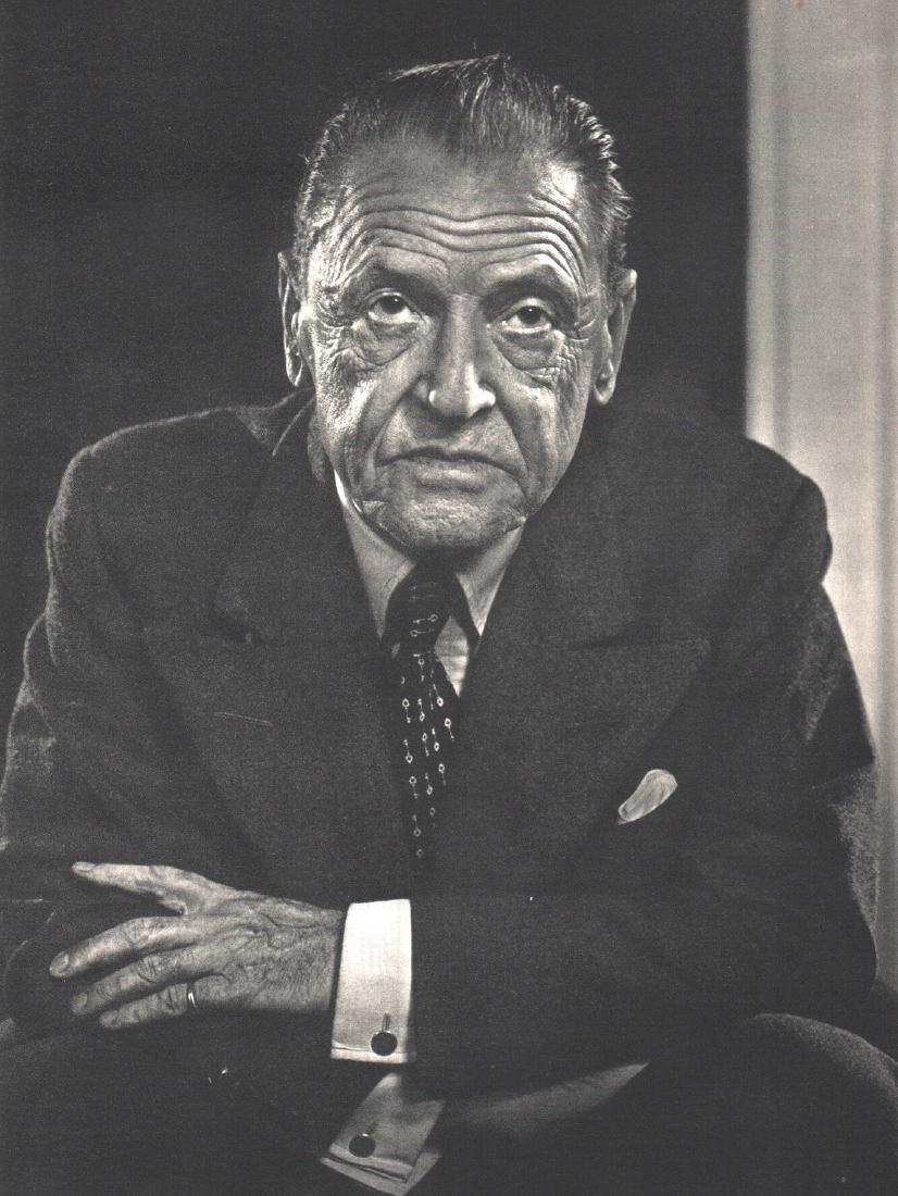 Yousuf Karsh: William Somerset Maugham: Print Title: William Somerset Maugham Artist: Yousuf Karsh Medium: Sheet-Fed Copperplate Gravure Printer: Enschede, Netherlands Printing Date: 1967 Image Size: 9 x 12 inches Yousuf Karsh (1908-2002) w