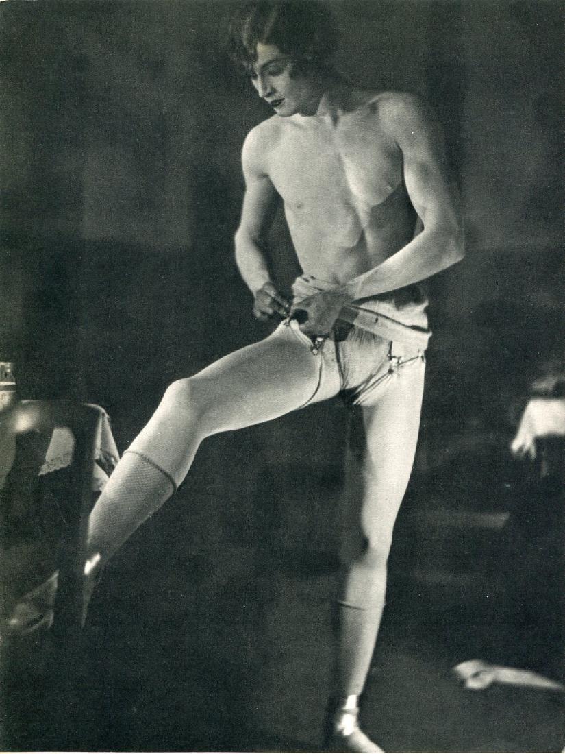 Man Ray: Barbette Dressing: Print Title: Barbette Dressing Artist: Man Ray Printing Date: 1934 Medium: Sheet-fed Gravure Printer: Neogravure Company, France Image Size: 7.5 x 10 inches Man Ray, original name Emmanuel Radnitzky,