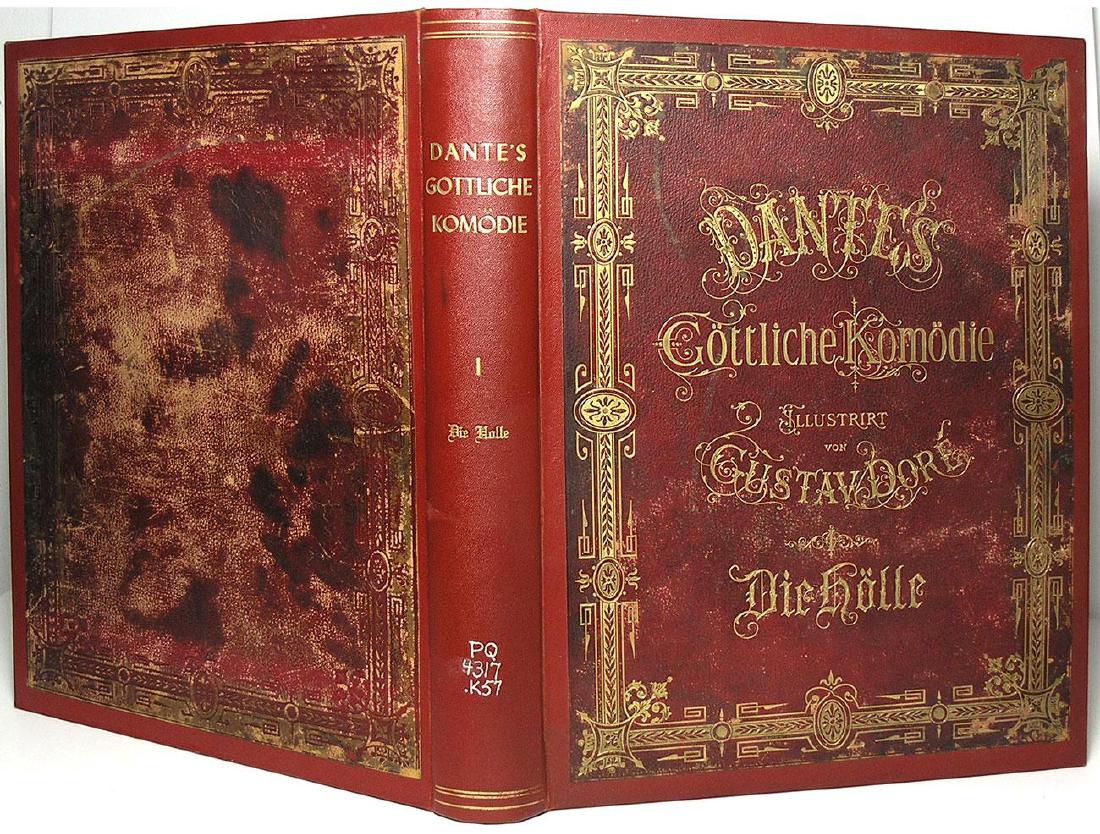 Die Gottliche Komodie (The Divine Comedy): 2 Volumes Book: Die Gottliche Komodie (The Divine Comedy) Author: Dante Alighierei Translator: Wilhelm Krigar Illustrator: Gustave Dore Forward by Karl Witte Publishing: Berlin: Moeser, 1871 Size: 15.