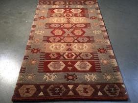 Unique Navajo Style Wool Hand Knotted Rug 3x5 (1 of 7)