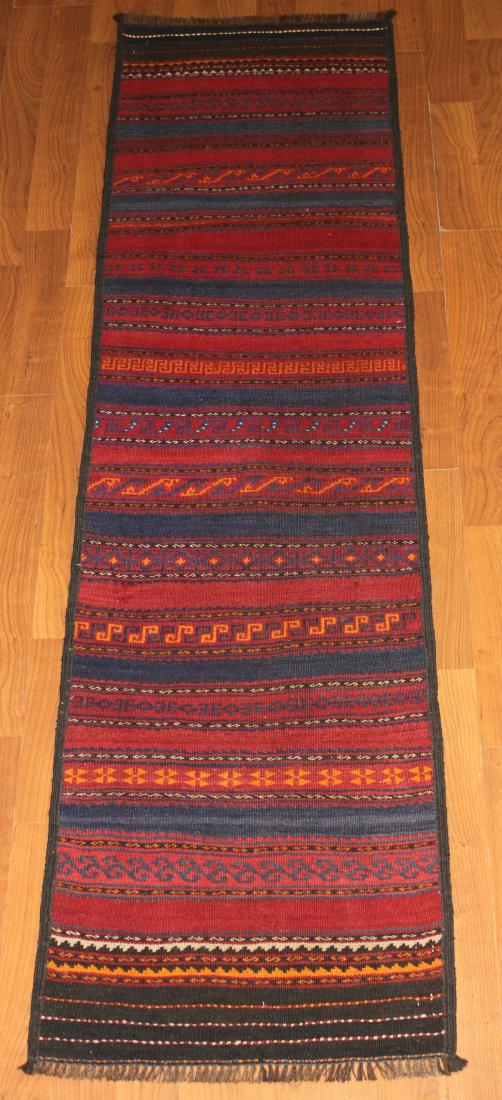 Tribal Flatweave Wool Runner Rug 2x8 (1 of 6)