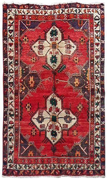 Persian Hamadan Hand Knotted Rug 4x7 (1 of 6)