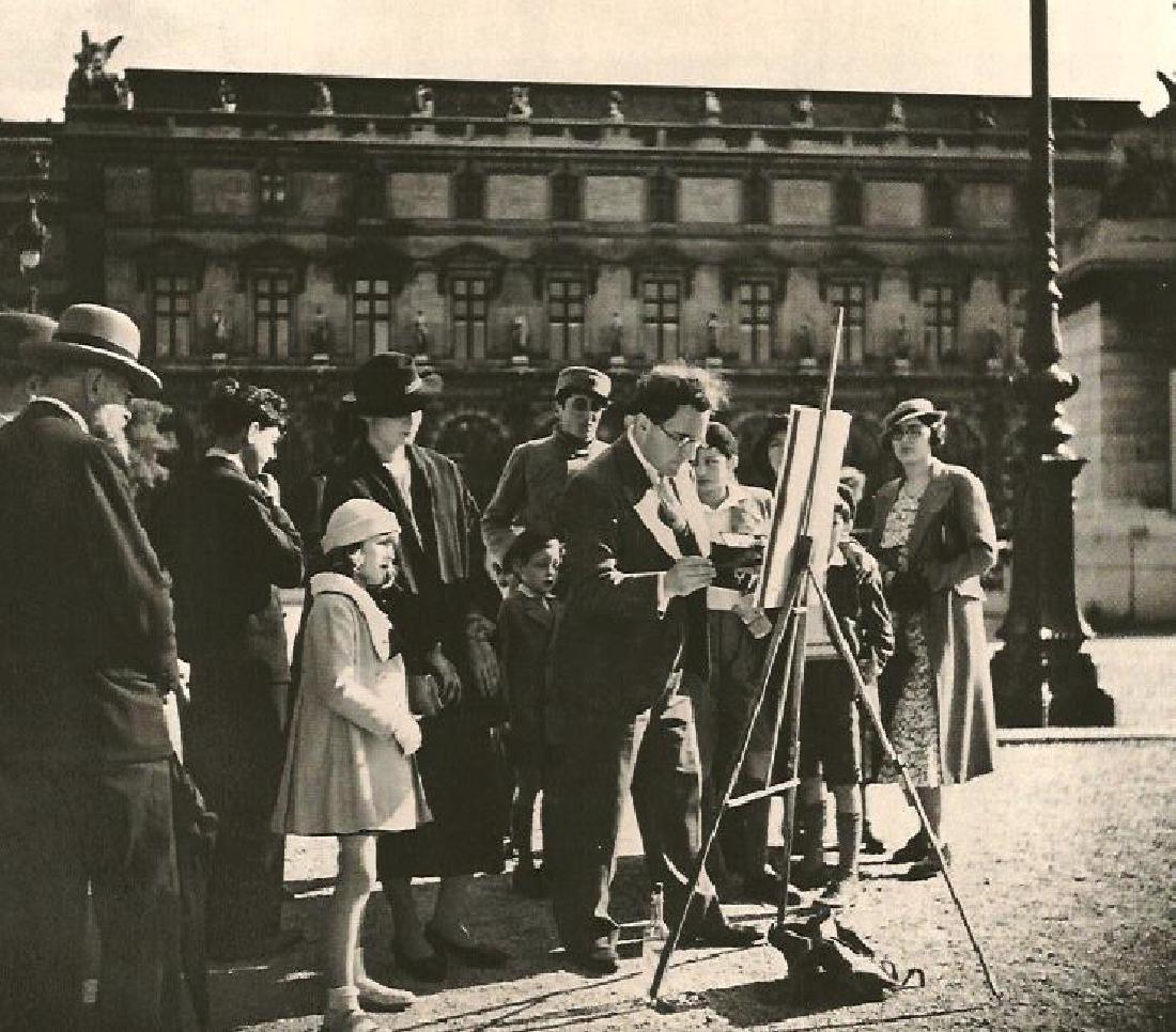 Robert Doisneau: Sunday Painter, 1932: Print Title: Sunday Painter, 1932 Artist: Robert Doisneau Printing Date: 1979 Medium: Sheet fed copper plate gravure Printing Location: France Image Size: 6 x 7 inches Robert Doisneau was a French pho