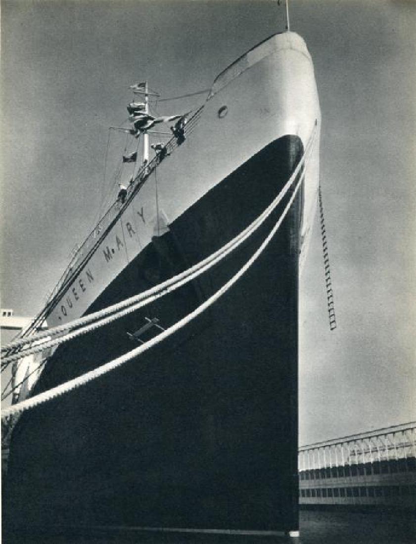 Rudolf Hoffmann: Queen Mary: Print Title: Queen Mary Artist: Rudolf Hoffmann Medium: Vintage Sheet-Fed Gravure Printer: Beck Engraving Company Printing Date: 1936 Image Size: 8 x 10 inches No Reserve: This lot starts at $1 and ha