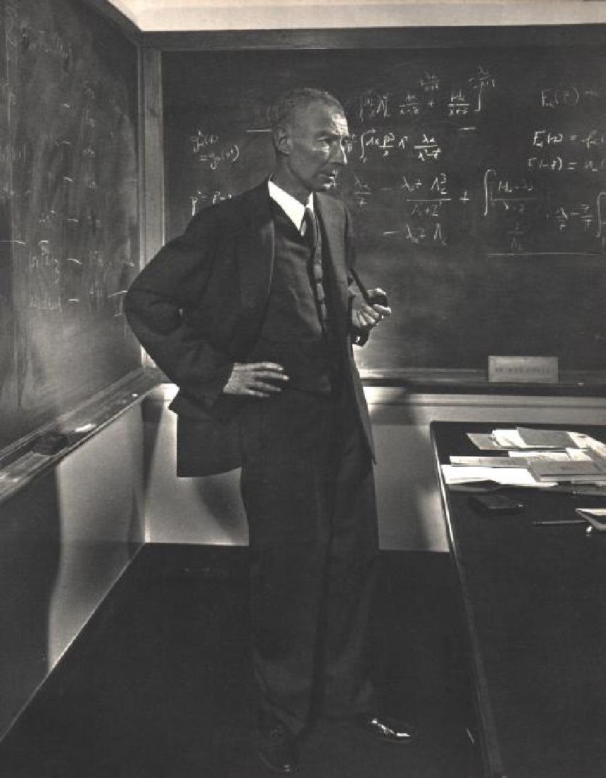 Yousuf Karsh: Robert Oppenheimer, 1962: Print Title: Robert Oppenheimer, 1962 Artist: Yousuf Karsh Printing Date: 1967 Printer: Enschede Haarlem, Netherlands Medium: Vintage Sheet-Fed Gravure Image Size: 10 x 12 inches Yousuf Karsh (1908-20