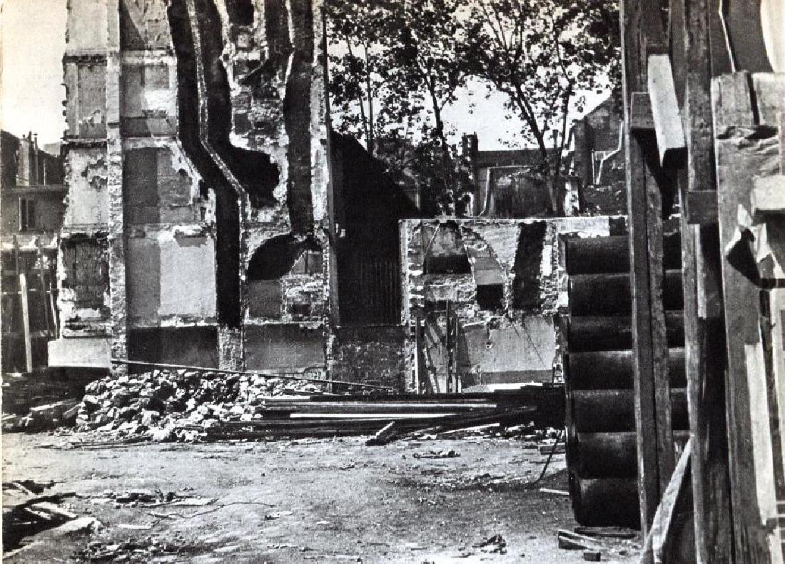 Man Ray: Demolished Building: Print Title: Demolished Building Artist: Man Ray Printing Date: 1934 Medium: Sheet-fed Gravure Printer: Neogravure Company, France Image Size: 9 x 6 inches Man Ray, original name Emmanuel Radnitzky, w