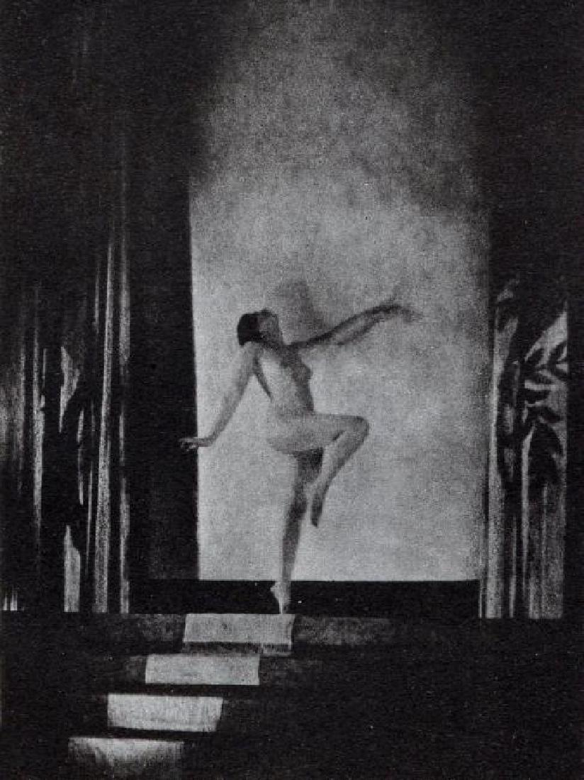 William Rittase: Abandon: Print Title: Abandon Artist: William Rittase Printing Date: 1926 Medium: Vintage Collotype Printer: Meriden Gravure Co., U.S.A. Edition limited to 1750 Image Size: 5 x 7 inches William M. Rittase (188