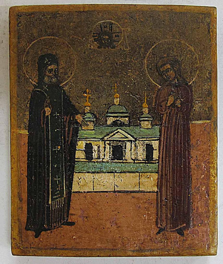 Two Saints Russian Icon 19th C (1 of 2)