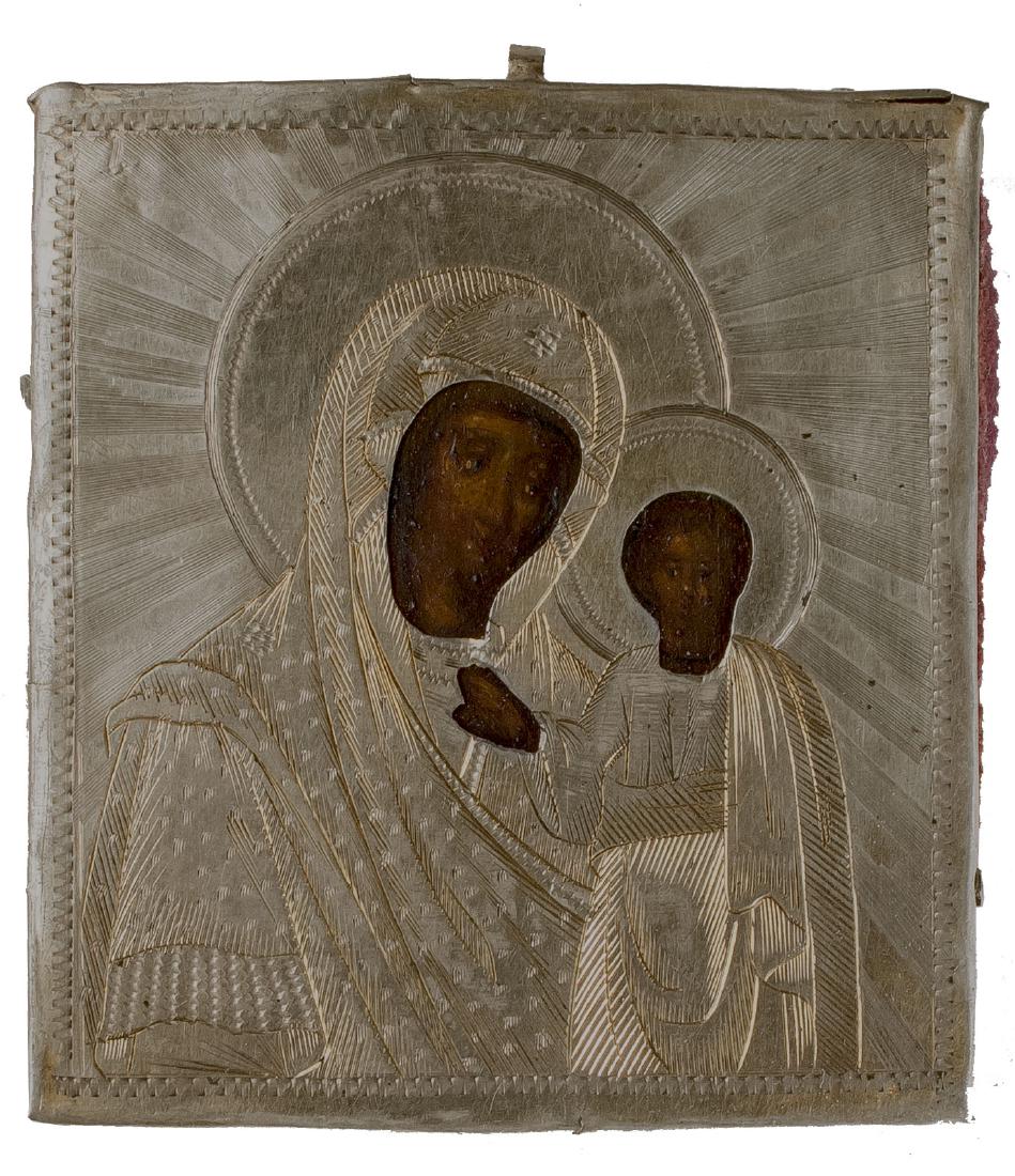 Kazanskaya Mother of God Oklad Russian Icon 1866 (1 of 2)