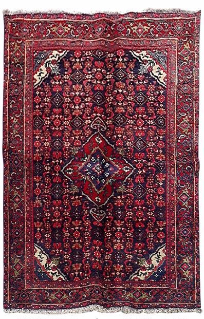 Handmade Persian Hamadan Rug 4.1x6.5 (1 of 6)