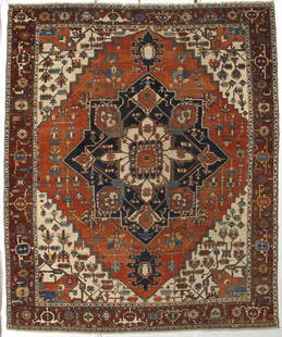 Persian Serapi Rug 11x13.3: Item: Persian Serapi Rug Origin: Iran Size: 11 x 13.3 feet Please note that this lot has a reserve. When you leave a bid in advance of the auction, submit your maximum. Jasper52 will bid on your behal