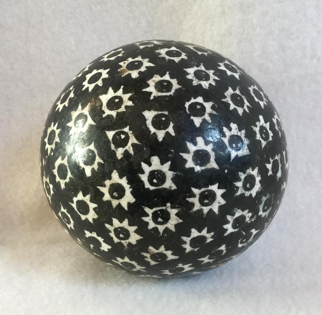 19th C Geometric Star Carpet Ball (1 of 4)