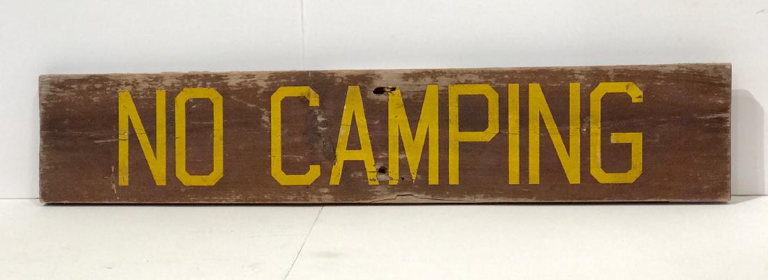 No Camping Sign, c 1940 (1 of 6)