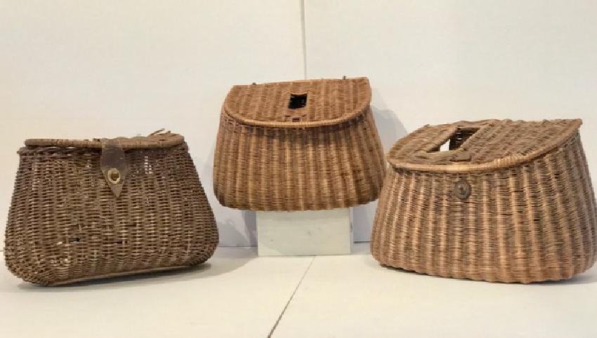 Set of 3 Fishing Creels, c 1930 (1 of 4)