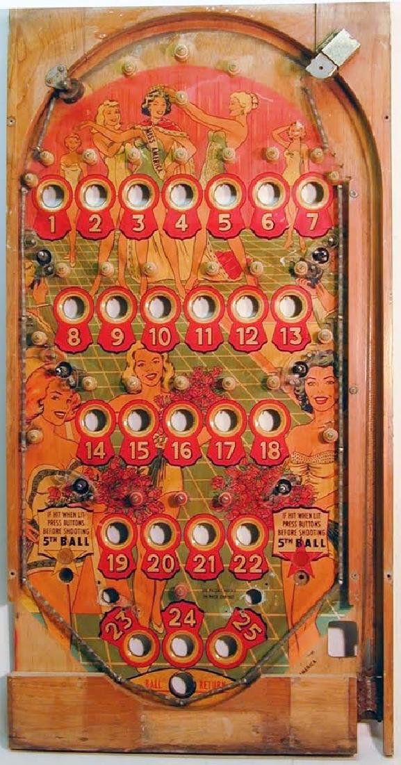 1957 Bally Miss America Pinball Machine Top (1 of 6)