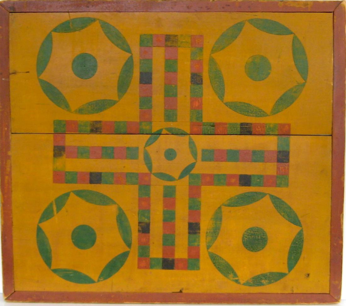 Parcheesi Game Board, Late 19th C (1 of 3)