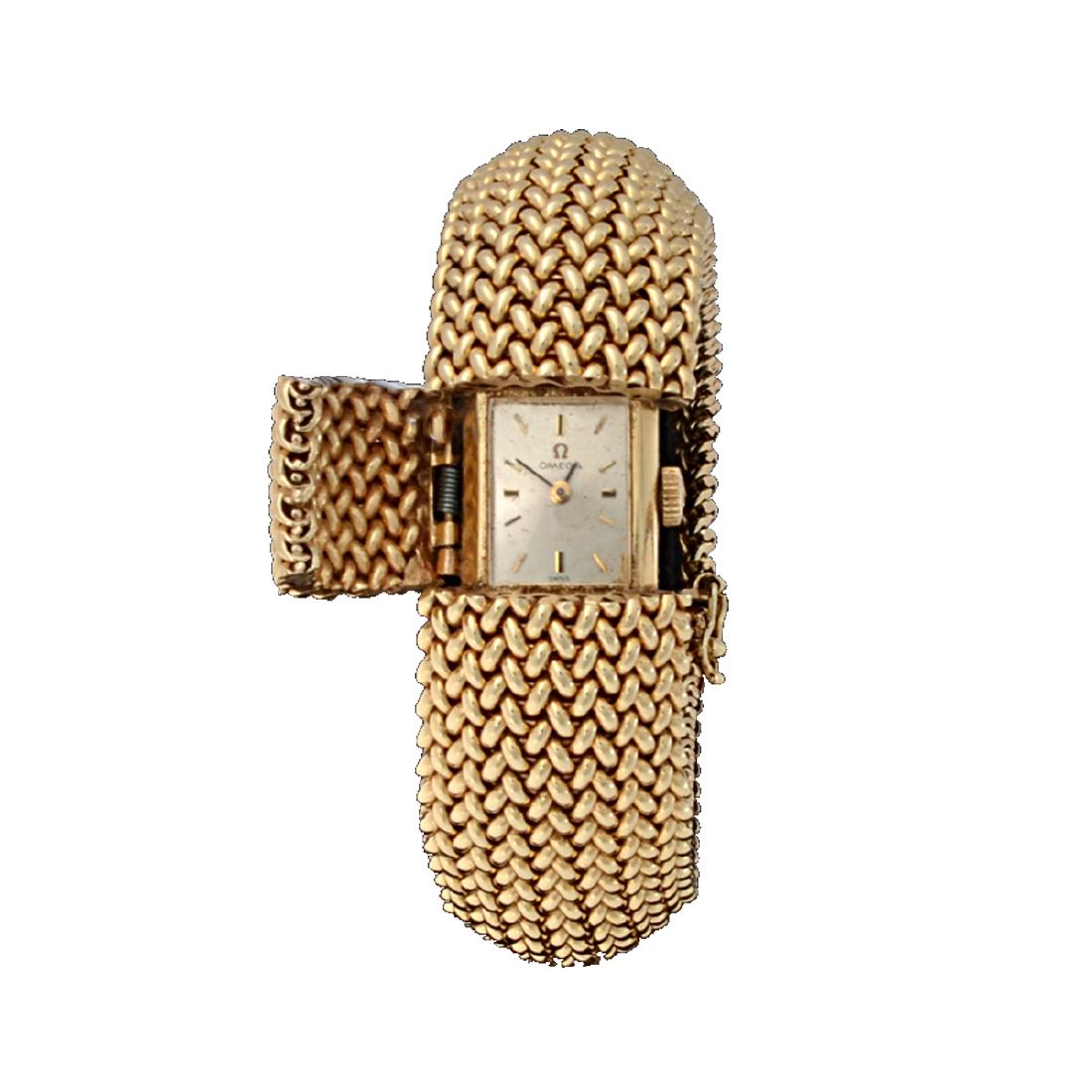 Omega 14K Gold Mesh Hidden Watch (1 of 1)