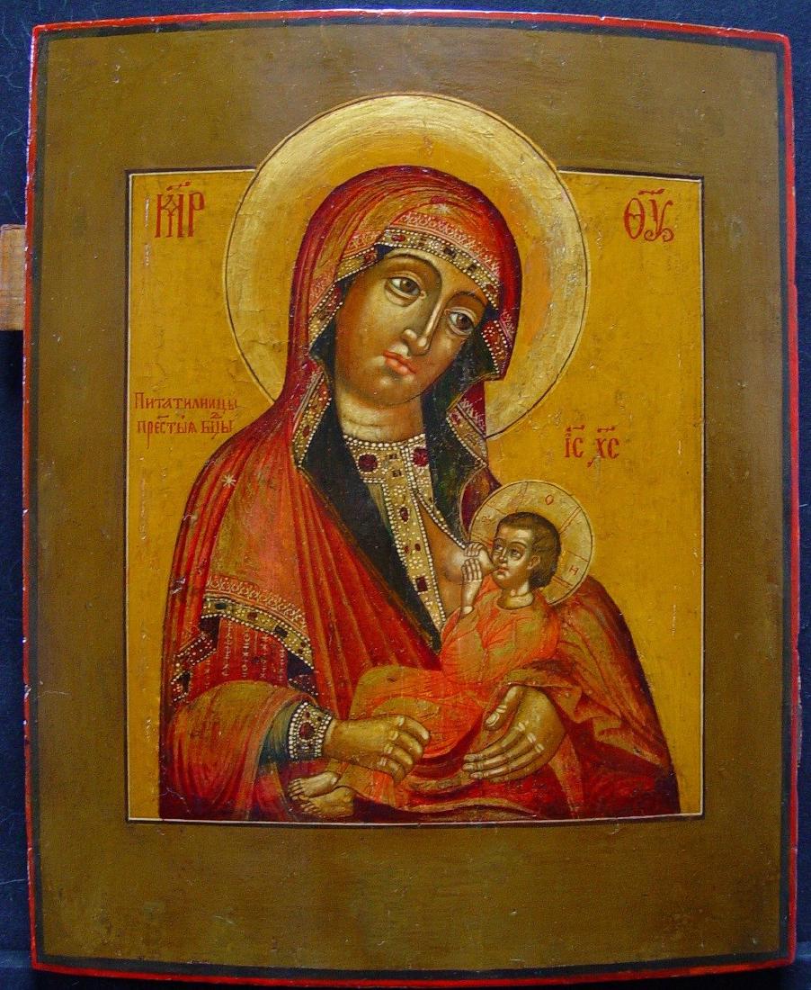 Breastfeeding Mother of God Russian Icon 1800 (1 of 4)
