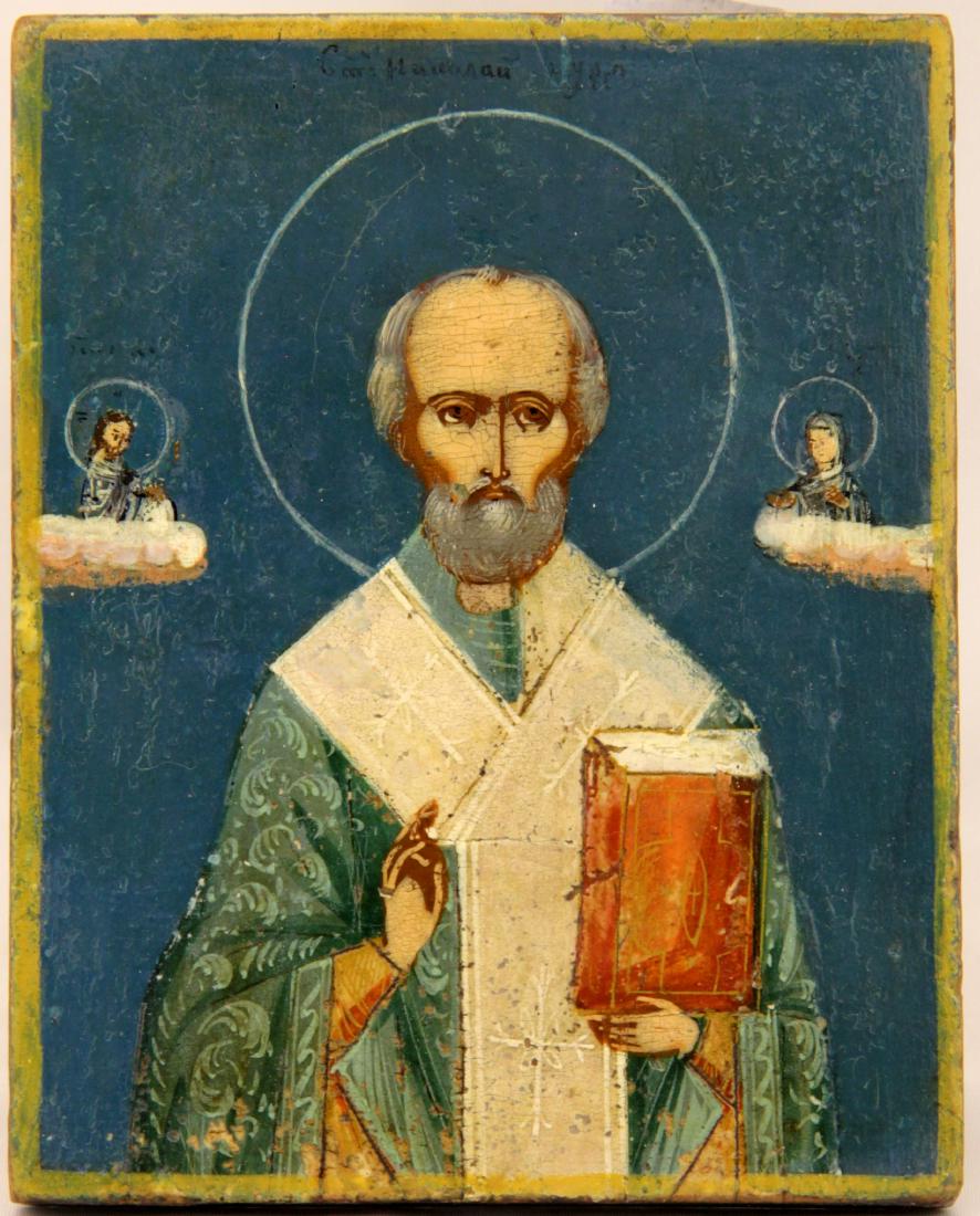 Saint Nicholas Russian Icon, 19th C (1 of 1)