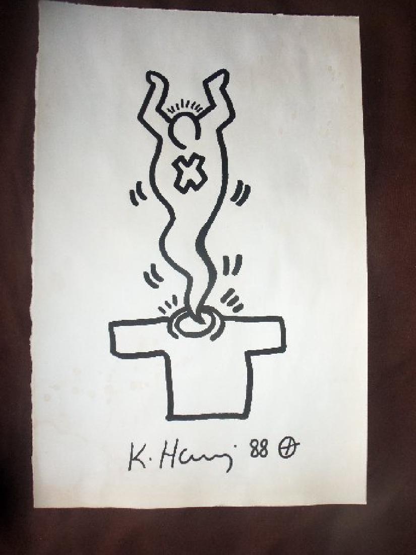 Untitled Keith Haring Painting - Signed (1 of 6)