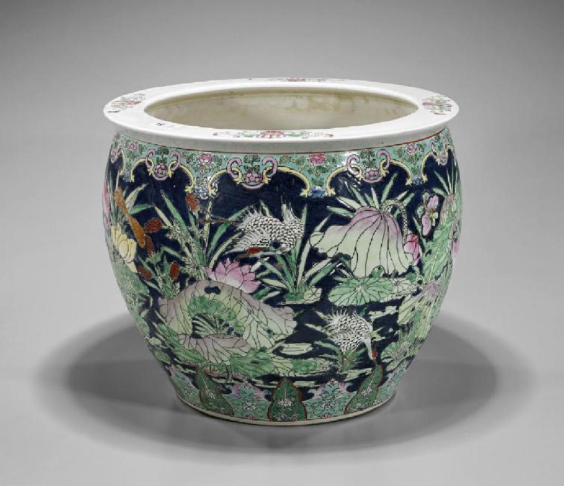 Chinese Porcelain Fish Bowl (1 of 3)