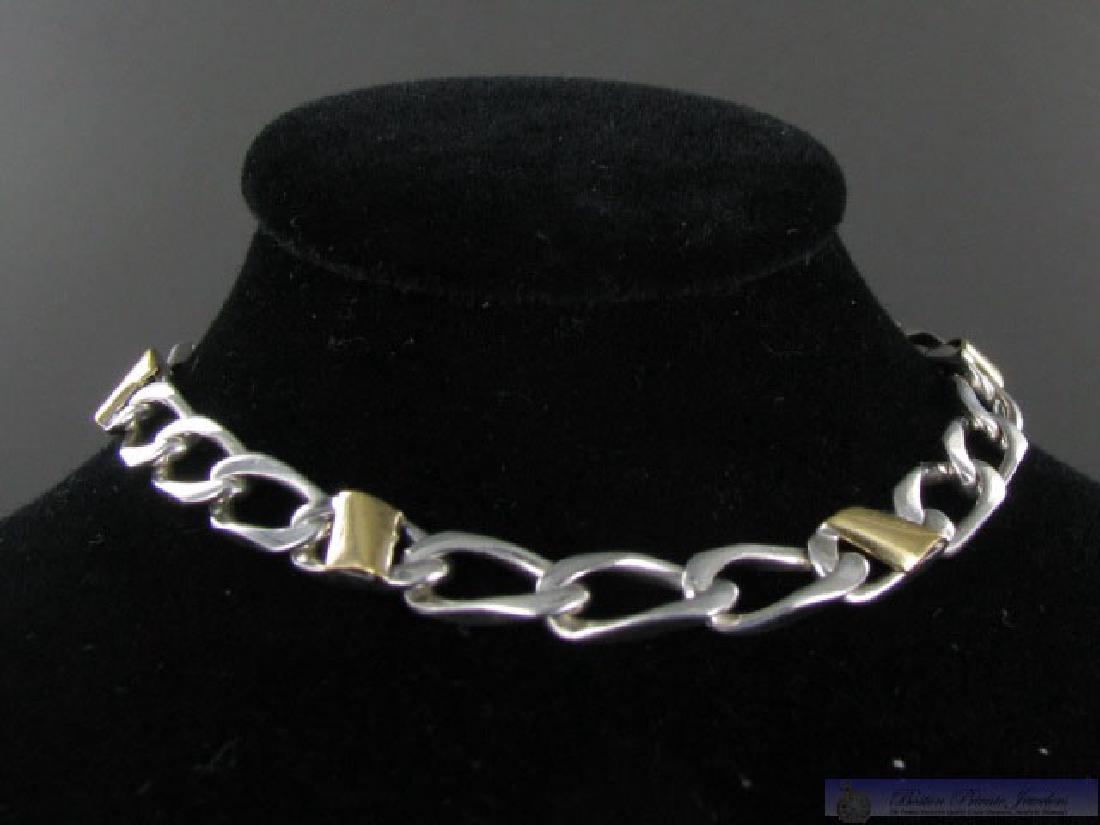 Tiffany & Co Two Tone 18K Gold Sterling Link Bracelet (1 of 4)