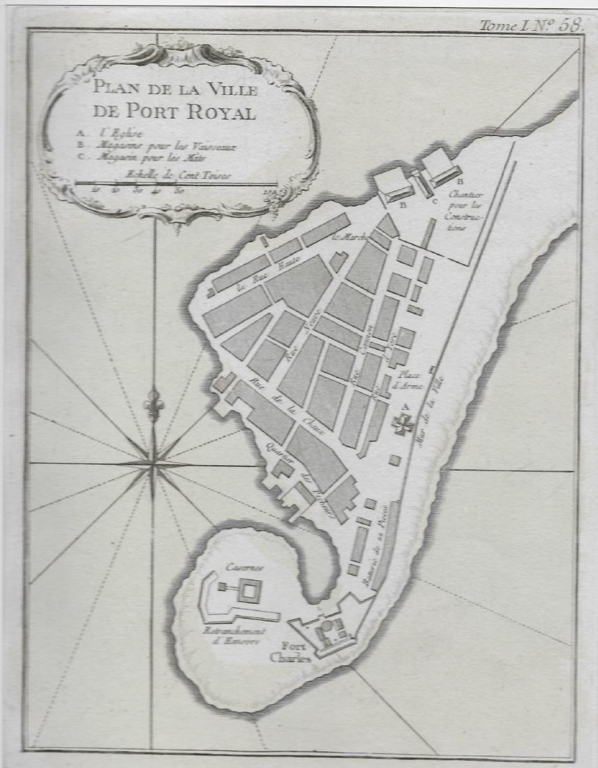 Bellin: Plan De La Ville De Port Royal, 1763 (1 of 1)