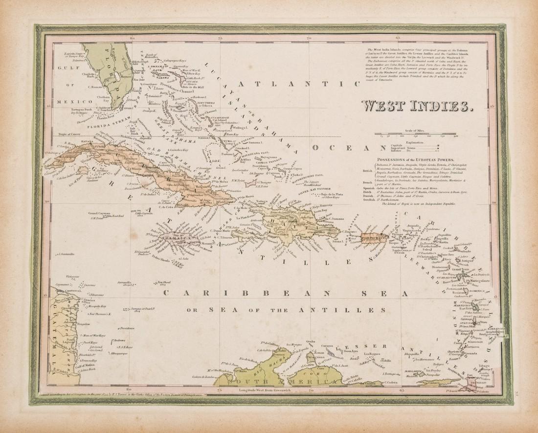 1836 Tanner Map of West Indies (1 of 1)