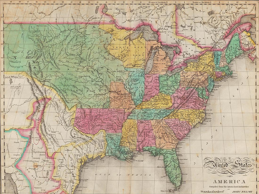 Melish: Map of America, 1821 (1 of 3)