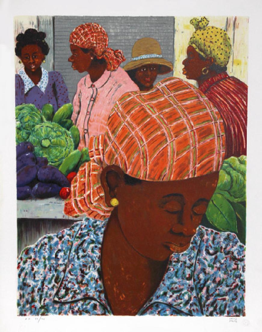 David Azuz: Island Woman: Print: Island Woman, Edition: 200, AP 35 Artist: David Azuz Date: 1980 Medium: Offset Lithograph Size: 30 x 23 inches Signed and numbered in pencil Please note that this lot has a reserve. When you le