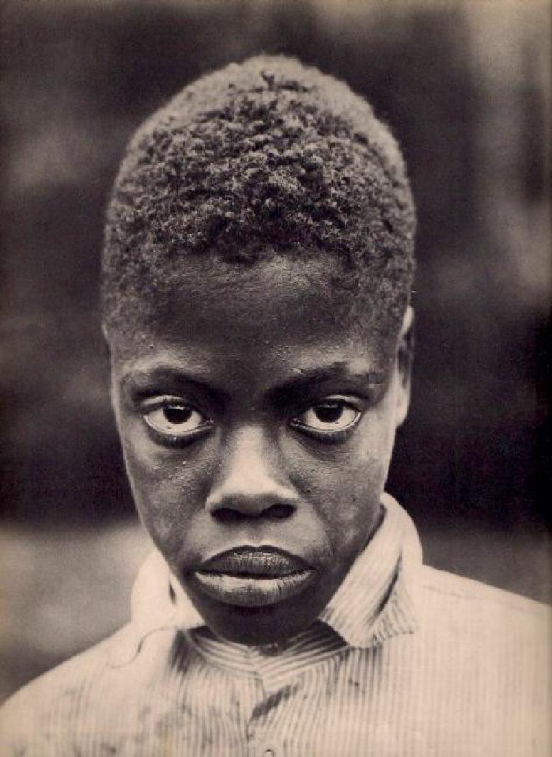 Margaret Bourke-White - Portrait of a Young Man: 1935 Sheet-fed Gravure printed by La Neogravure Company, France - Image size approx. 9 x 11 in. No Reserve: This lot starts at $1 and has no reserve as a courtesy so that collectors can determine the 