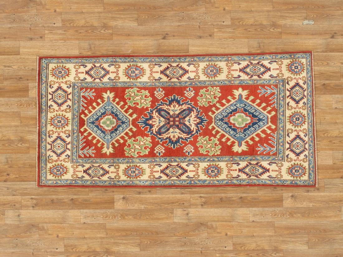 Handmade Wool Kazak Tribal Rug 2.7x5.4 (1 of 5)
