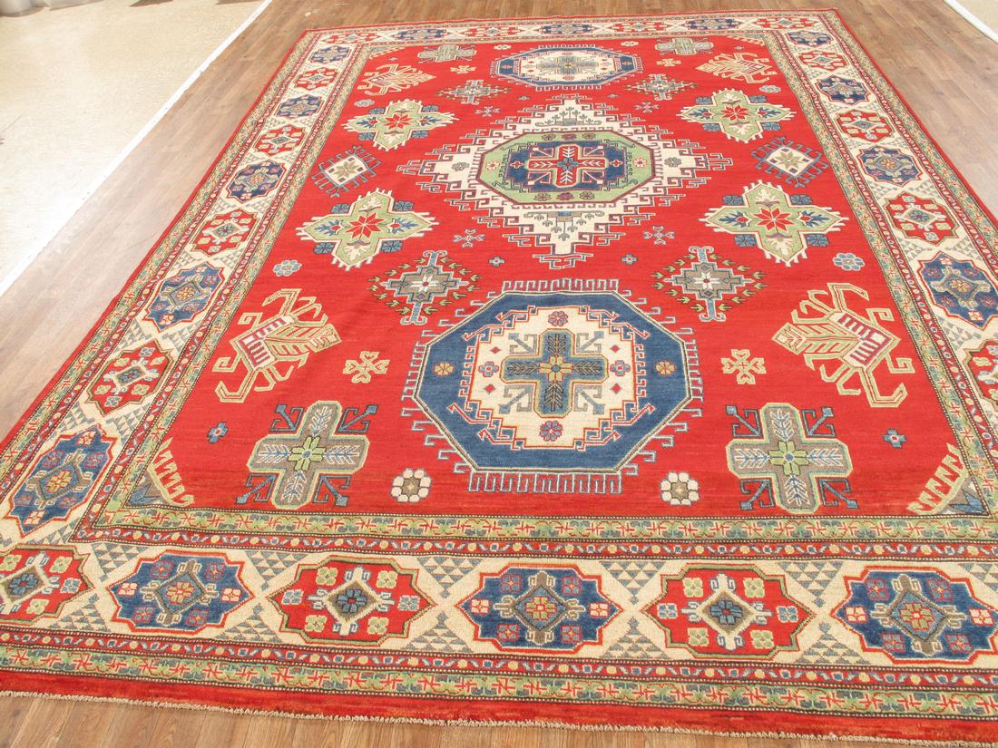 Handmade Wool Kazak Tribal Rug 8.7x12 (1 of 7)