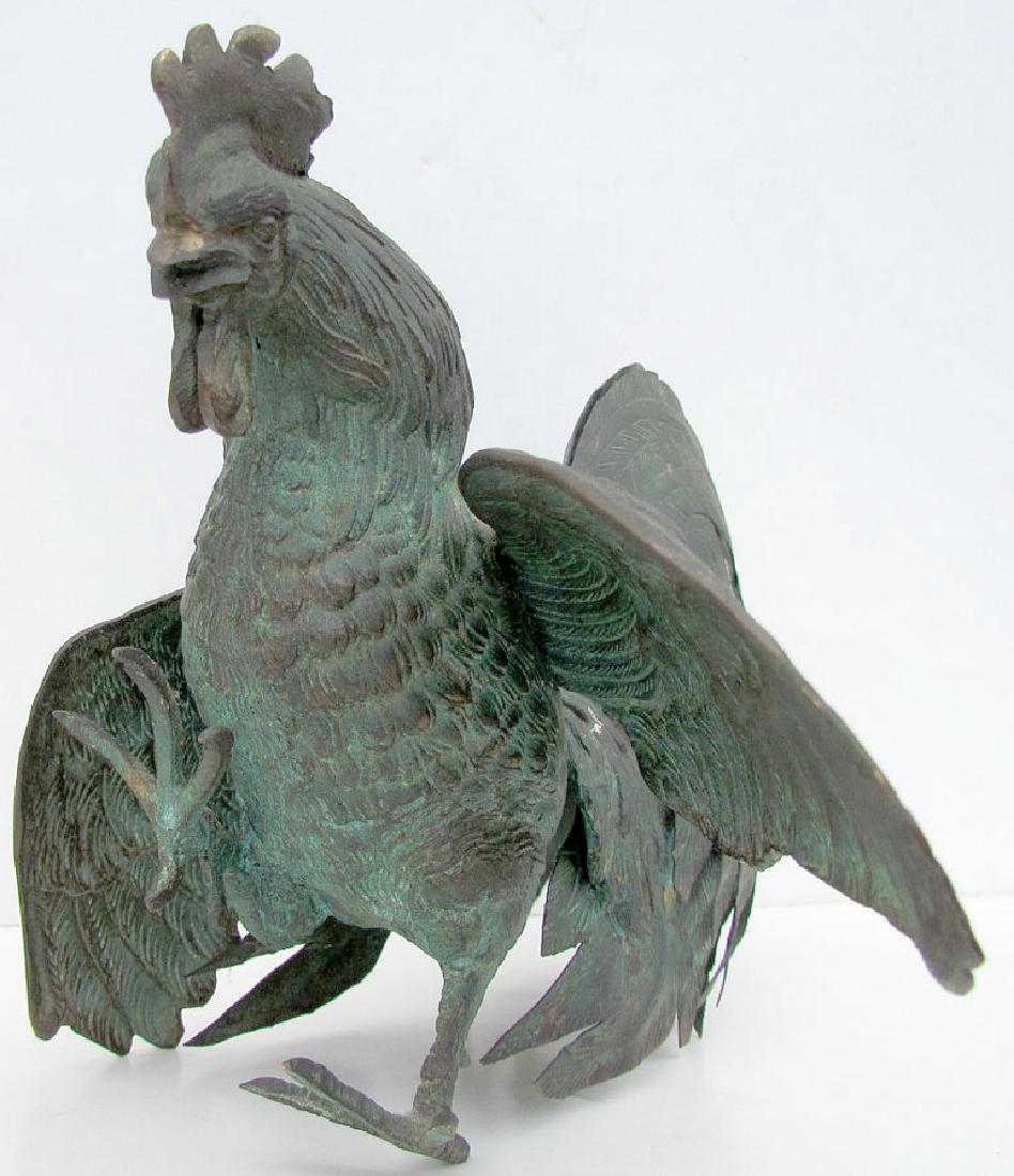 Antique Metal Decorative Rooster Figurine (1 of 4)