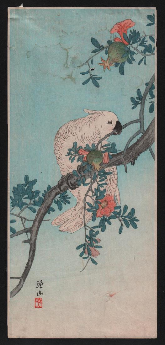 Ito Sozan: Cockatoo on Flowering Branch (1 of 1)