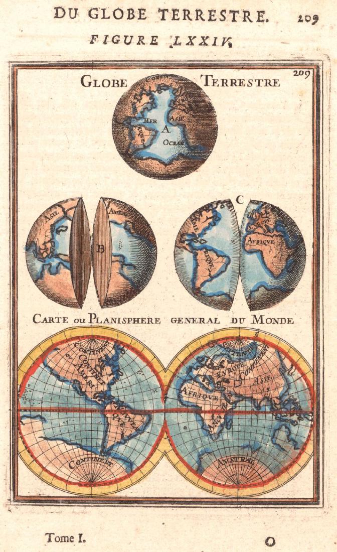 Alain Manesson Mallet: Du Globe Terrestre, 1683 (1 of 2)