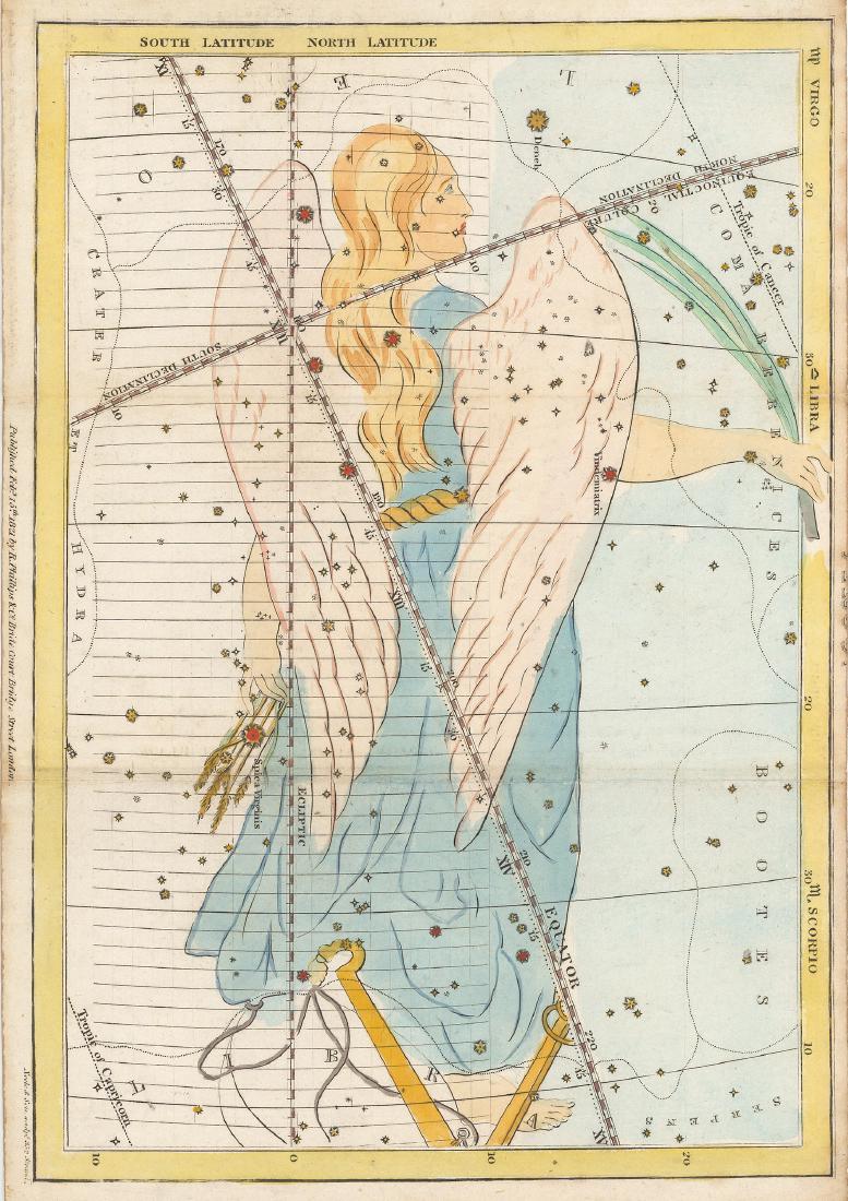Virgo Constellation Map, 1821 (1 of 1)