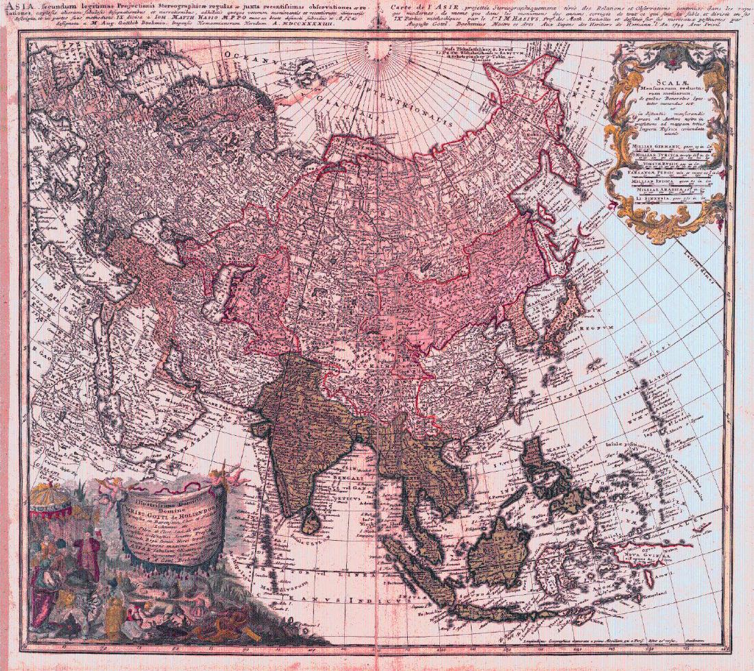 Heirs: Contemporary Map of the 18th Century World, 1744 (1 of 2)
