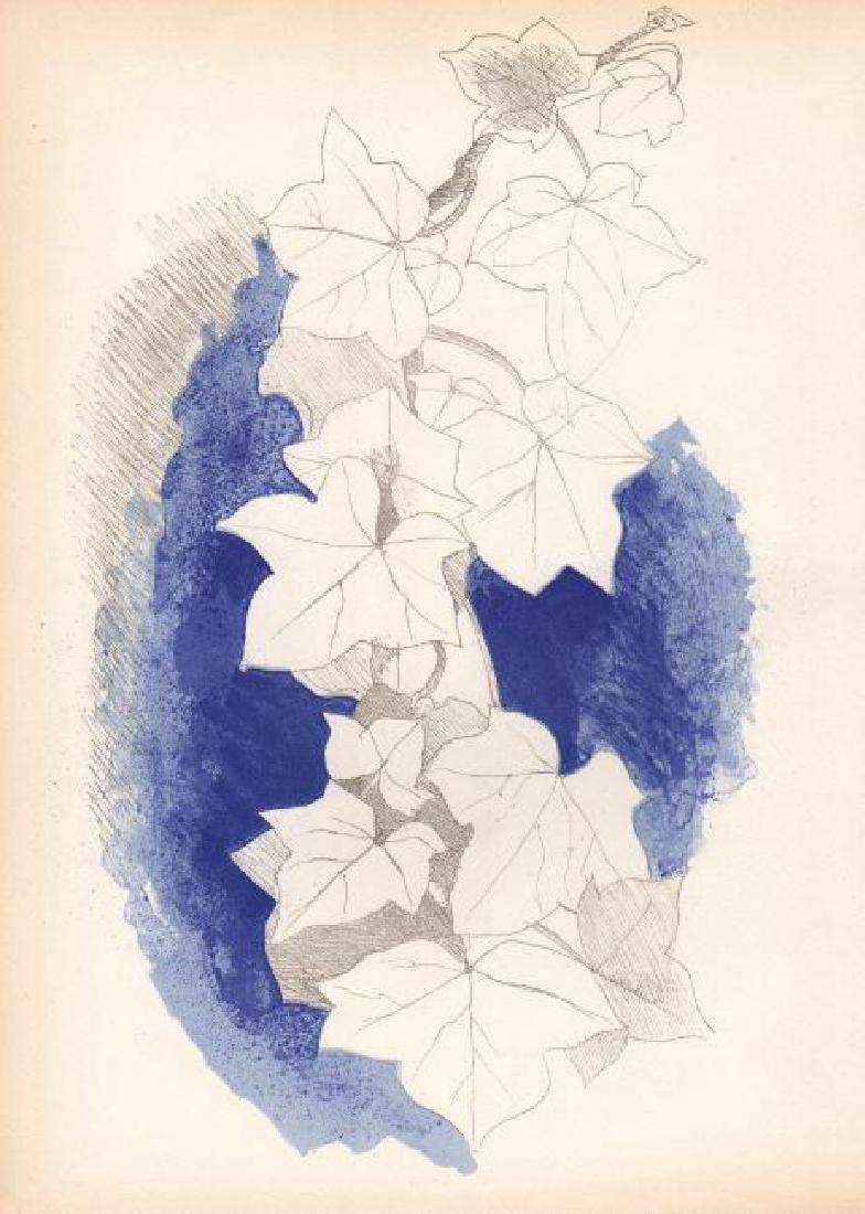 George Braque: Untitled: Print: Untitled Artist: George Braque Size: 10 x 14 inches This lithograph was issued in 1955; Published by Mourlot for the deluxe art revue Verve Sheet. Quite often these had either text or other ima