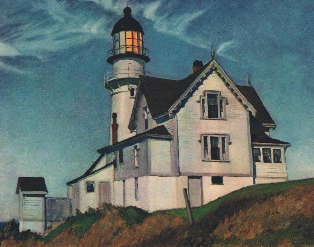 Edward Hopper: Captain Upton's House, Maine: Print: Captain Upton's House, Maine Artist: Edward Hopper This color gravure was issued in 1937; Published in the US. No Reserve: This lot starts at $1 and has no reserve as a courtesy so that collect