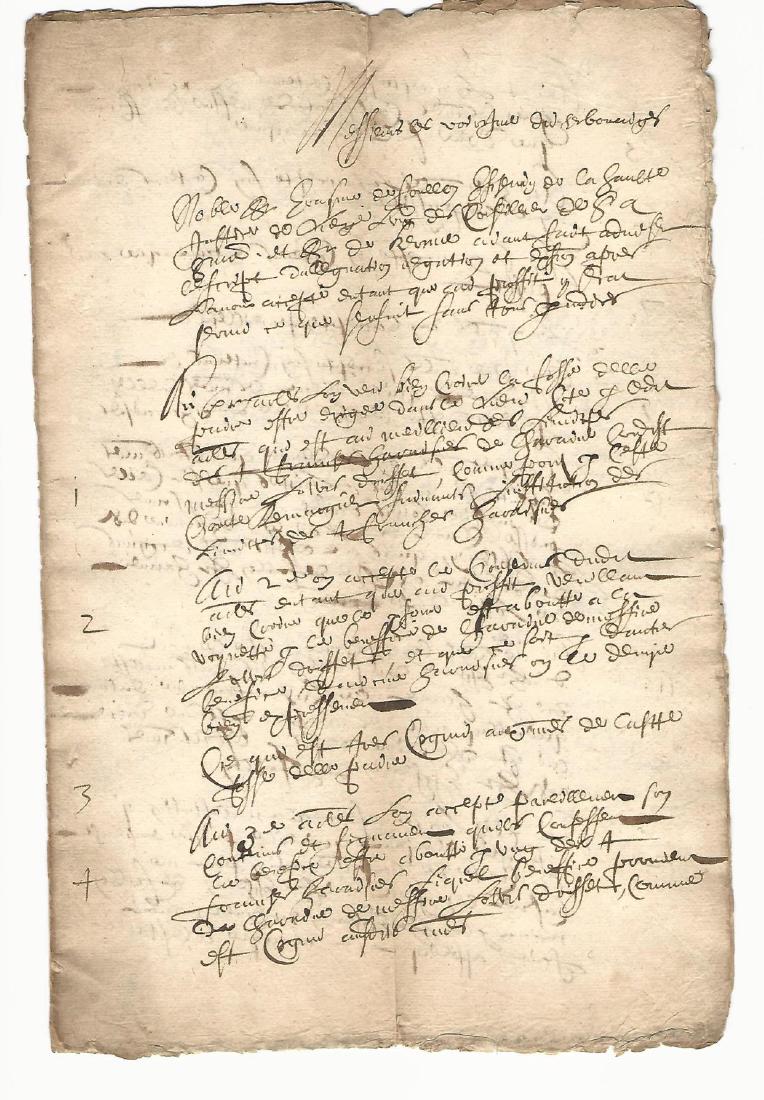 1675 French Legal Document Reign Louis XIV (1 of 2)