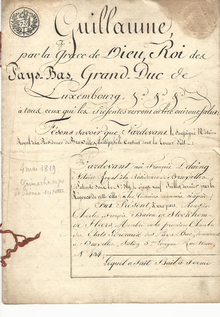 1819 Document Grand duc de Luxembourg (1 of 2)