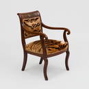 Empire Style Brass-Mounted Mahogany Armchair