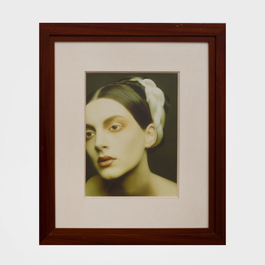 Michael Thompson: Portrait of Honor Fraser for Vogue: Color photograph, 1995, signed, dated and inscribed 'For Joan the best editor in chief a photographer could have! Thank you for the opportunities. With all good wishes, Michael 10/12/96' on the r