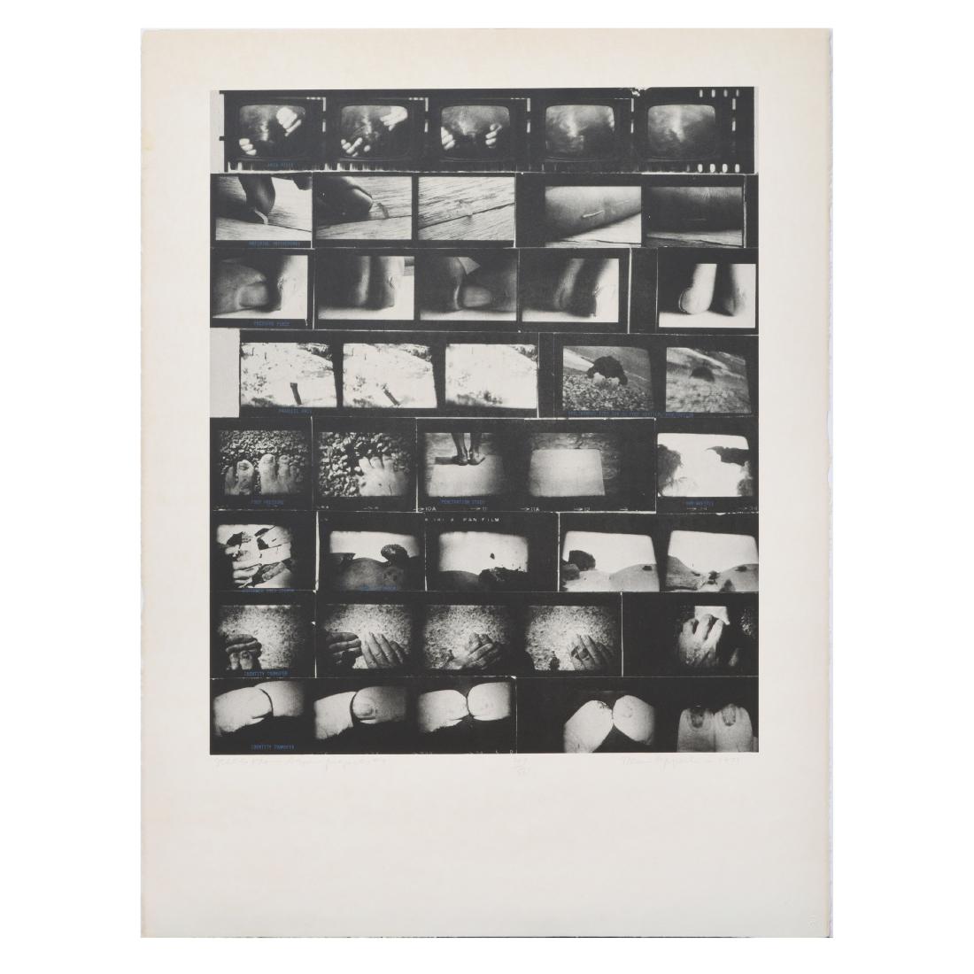 Various Artists: Portfolio: The set of six lithographs on Arches, 1971, all signed in pencil and numbered 47/50, various sizes, all unframed. Note: Includes Vito Acconci, Kiss Off; and Trademarks; Dan Graham,
