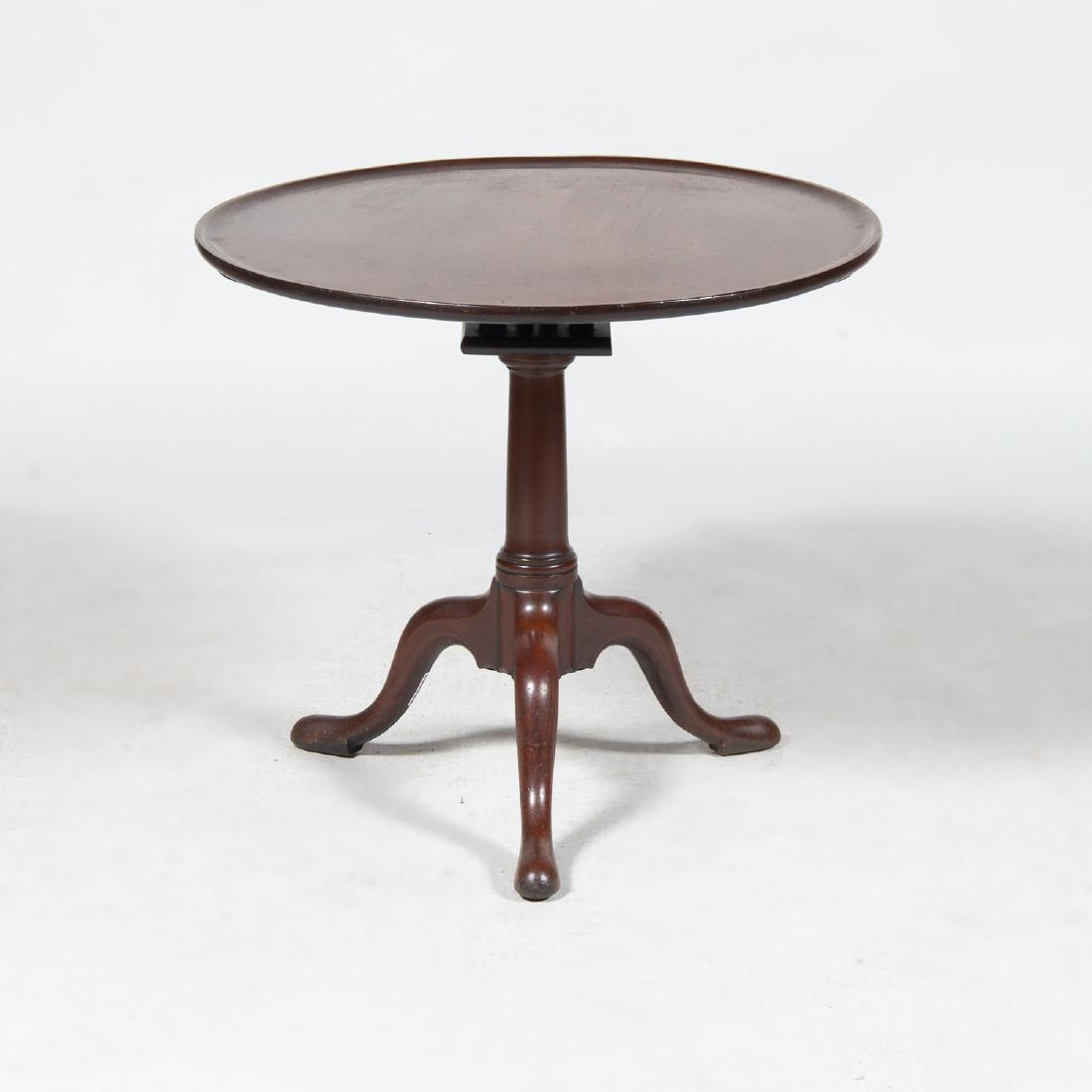 George II Mahogany Tripod Table with Associated Base: George II Mahogany Tripod Table with Associated Base 27 x 31 1/2 in. diam. Property from the Estate of William Kelly Simpson