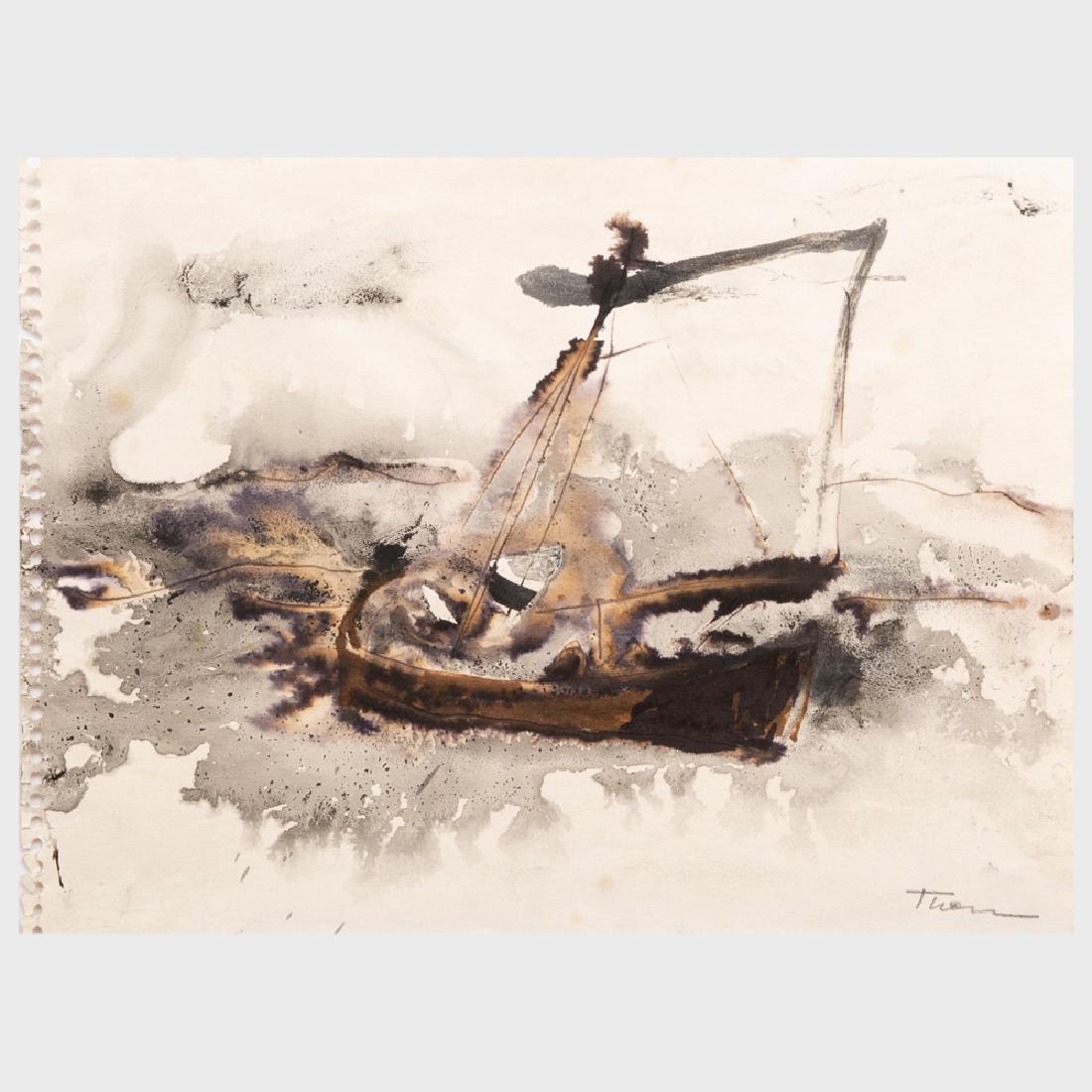William Thon (1906-2000): Under Way;  and Boat Study (1 of 18)